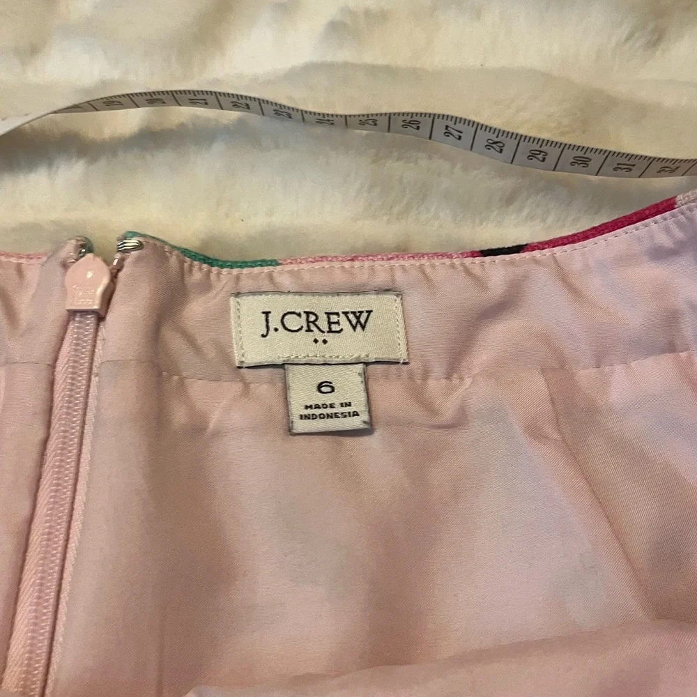 J. Crew 6 Tropical Preppy Office Teacher City Spring Summer Pink Green Skirt